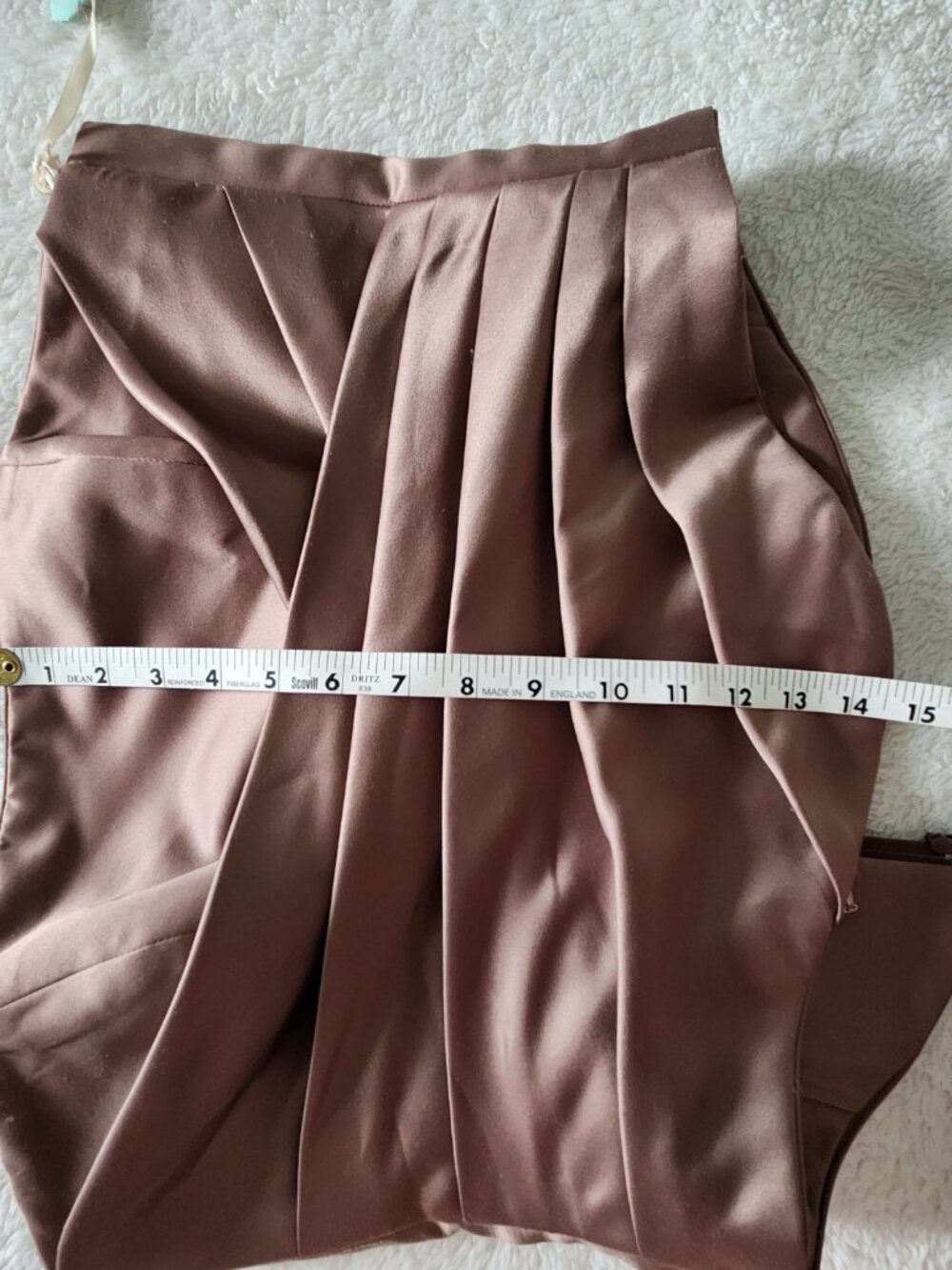 Ladies Obsessions Haute Couture Two Piece Brown Satin A-line Corset Dress Sz 10 - Picture 13 of 14